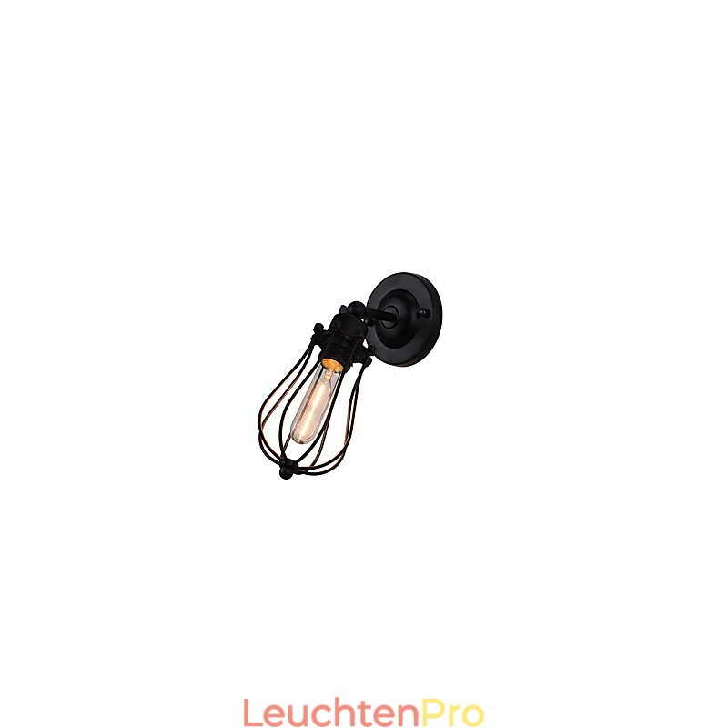 Wandleuchte aus lackiertem Stahl, dumme schwarze amerikanische Kaffeedekoration, Retro-Wandleuchte, Lichtschwertlampe an der Wand