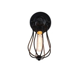 Wandleuchte aus lackiertem Stahl, dumme schwarze amerikanische Kaffeedekoration, Retro-Wandleuchte, Lichtschwertlampe an der Wand