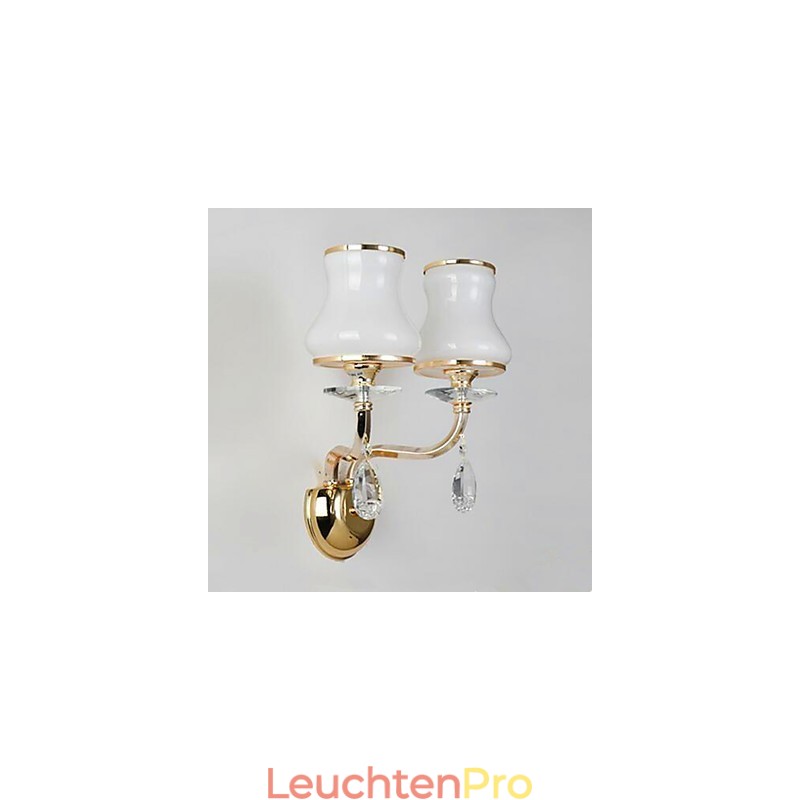 Moderne, zeitgenössische galvanisierte Funktion für Augenschutz-Wandleuchten im Kristall-Mini-Stil