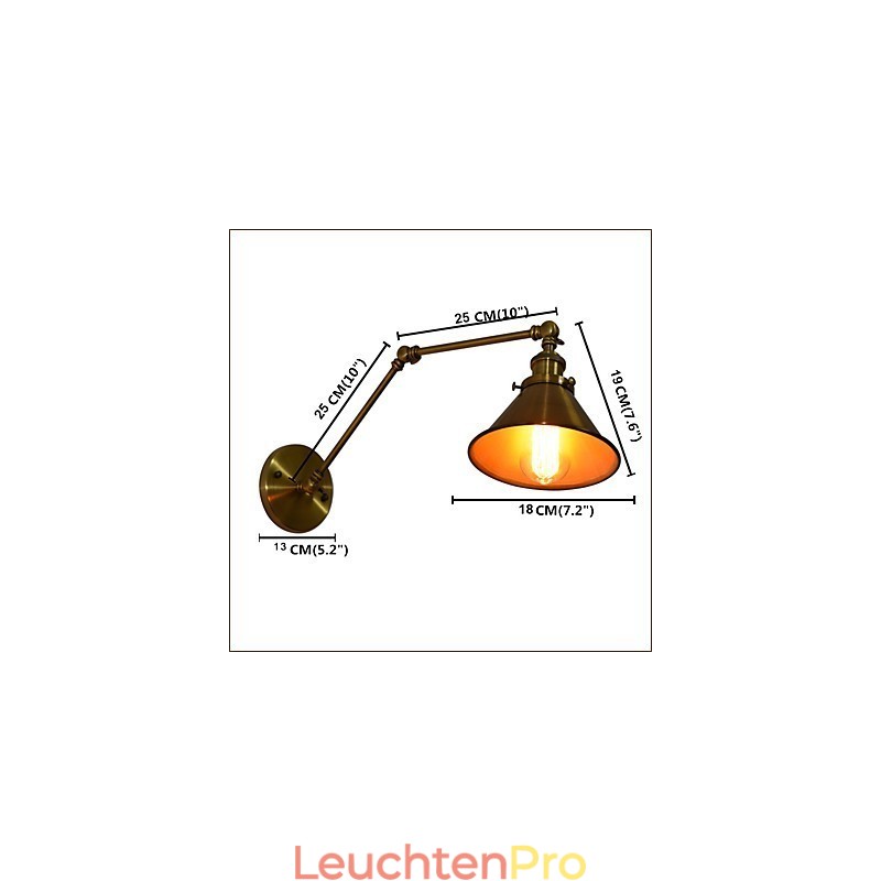 Wandleuchte Wandleuchten Wand Eisen Wandlampe dumm schwarz Lichtschwert Lampe an der Wand
