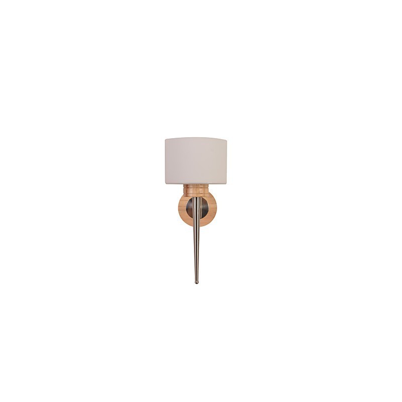 Einfache Wandlampe, Nachttischlampe mit Glasschirm und Massivholz für Schlafzimmer, Kommode, Wohnzimmer, Babyzimmer