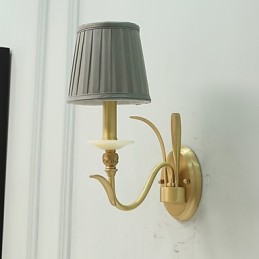 Einfaches Landhaus, traditionelles klassisches Messing-Feature für Wandleuchten im Mini-Stil, Uplight-Wandleuchter