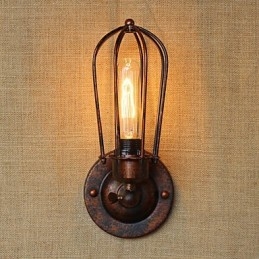Einfache Vintage Country Retro Galvanofunktion für Wandleuchten im Mini-Stil mit Umgebungslicht