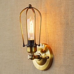 Einfache Vintage Country Retro Galvanofunktion für Wandleuchten im Mini-Stil mit Umgebungslicht