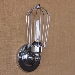 Einfache Vintage Country Retro Galvanofunktion für Wandleuchten im Mini-Stil mit Umgebungslicht