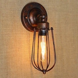 Einfache Vintage Country Retro Galvanofunktion für Wandleuchten im Mini-Stil mit Umgebungslicht