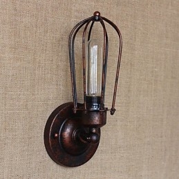 Einfache Vintage Country Retro Galvanofunktion für Wandleuchten im Mini-Stil mit Umgebungslicht