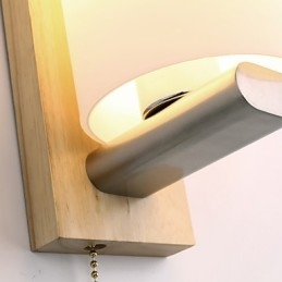 Neuartige ländliche Funktion für den Mini-Stil, Augenschutz, Umgebungslicht, Wandleuchten, Wandleuchte aus Holzscheit, Schlafzimmer, Nachttischlampe