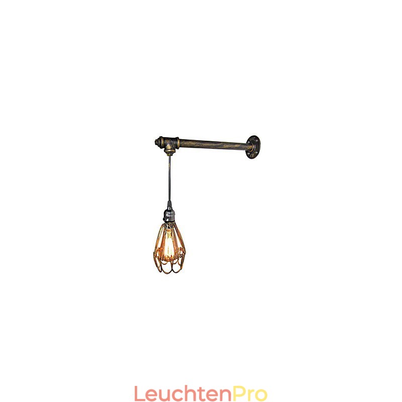Loft vintage wandleuchte lampe restaurant cafe korridor bar Eisenkäfig wandleuchte industrie eisenrohr beleuchtung