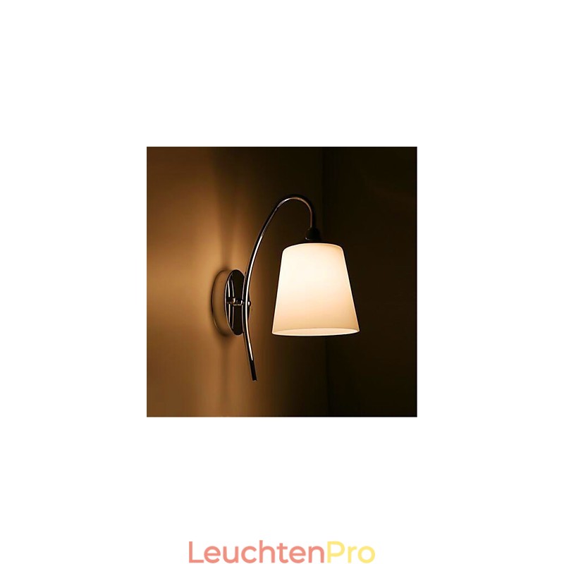 Moderne minimalistische Wandleuchte aus Glas für den Nachttisch im Hotelzimmer