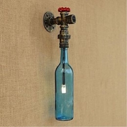 Wandschalter mit Wasserrohrflaschen-Wandleuchte