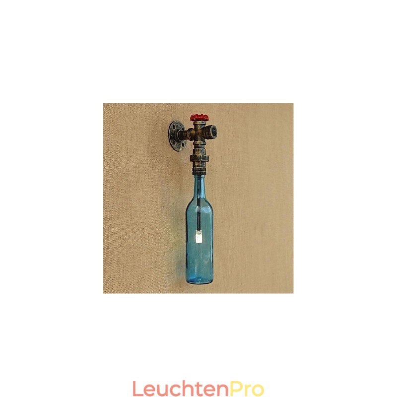 Wandschalter mit Wasserrohrflaschen-Wandleuchte