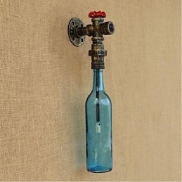 Wandschalter mit Wasserrohrflaschen-Wandleuchte