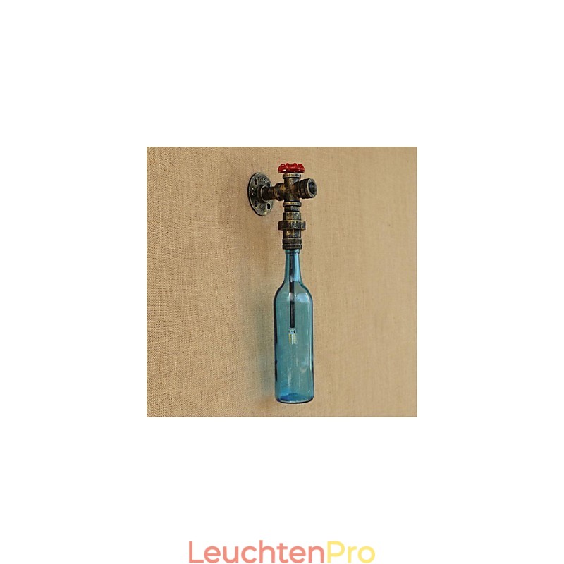 Wandschalter mit Wasserrohrflaschen-Wandleuchte