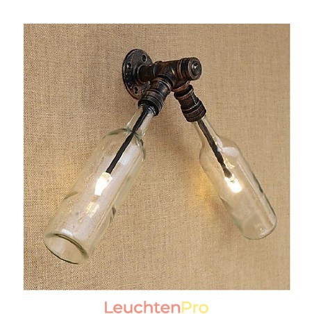 Retro American Village Creative Industry Wind Designer Wasserflasche Wandleuchte Wandleuchte Blau Transparent Retro American Village Creative Industry Wind Designer Wasserflasche Wandleuchte Wandleuchte Blau Transparent
