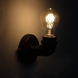 Einfache Retro Industrielle Eisen Rohr Dekorative wand lampe Wand Leuchte