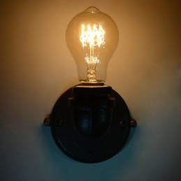 Einfache Retro Industrielle Eisen Rohr Dekorative wand lampe Wand Leuchte