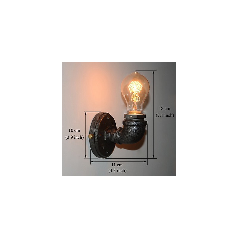 Einfache Retro Industrielle Eisen Rohr Dekorative wand lampe Wand Leuchte
