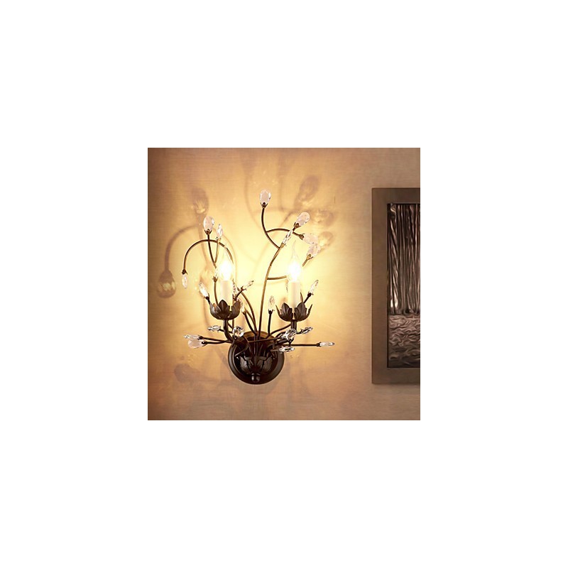 Modernes zeitgenössisches traditionelles klassisches rustikales Lodge-Landhaus-Malerei-Feature für Crystal Uplight