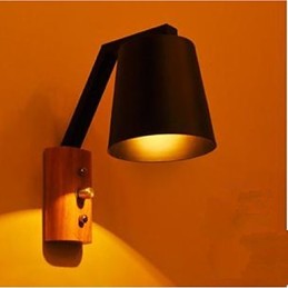 Kreative Persönlichkeit Warmes Holz Eisen Bett Lampe Schalter Mit Nordic Korridor Studie