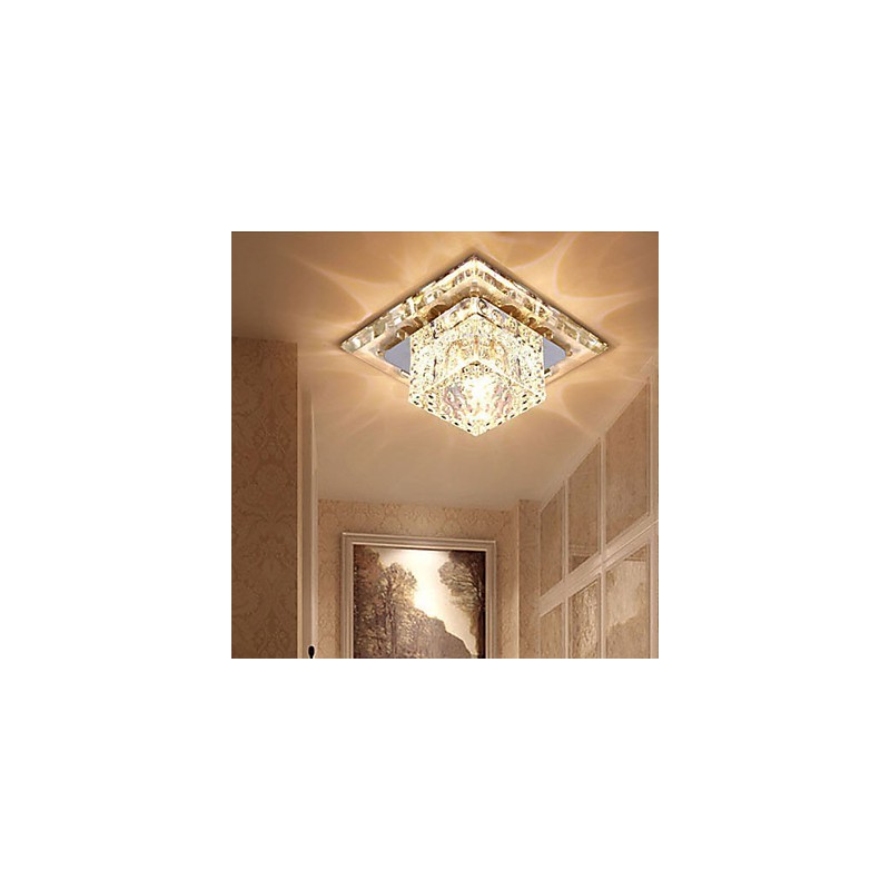Mini Kristall Deckenleuchte Spotlight 3W Kreative Lampe Leuchtstoffröhre Bunte Farbe Quadratische Kuppelleuchte