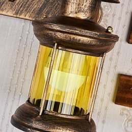 Rustikale Lodge-Malerei-Funktion für Mini-Stil Uplight Wandleuchten Wandleuchte