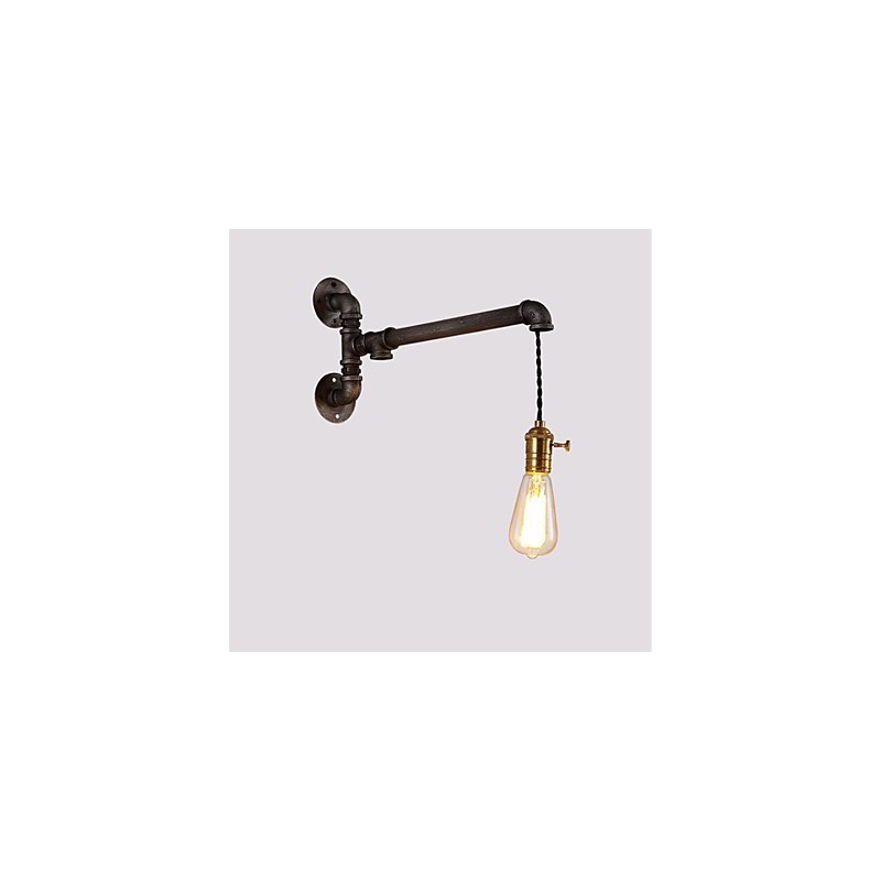 Vintage Industrielle Rohrwandleuchten mit Schalter Kreative Lichter Restaurant Cafe Bar Dekorationsbeleuchtung mit 1 Licht Lackiertes Finish