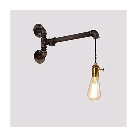 Vintage Industrielle Rohrwandleuchten mit Schalter Kreative Lichter Restaurant Cafe Bar Dekorationsbeleuchtung mit 1 Licht Lackiertes Finish Vintage Industrielle Rohrwandleuchten mit Schalter Kreative Lichter Restaurant Cafe Bar Dekorationsbeleuchtung mit 1 Licht Lackiertes Finish