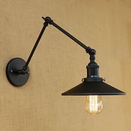 Rustikale Lodge Country Retro-Malerei-Funktion für Mini-Stil Swing Arm Wandleuchte