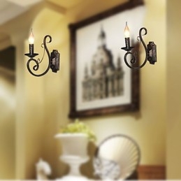 Mini Retro Wand Lampe Flur Metall Kerze Form Wand Lampe Beleuchtung