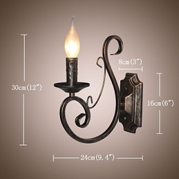 Mini Retro Wand Lampe Flur Metall Kerze Form Wand Lampe Beleuchtung
