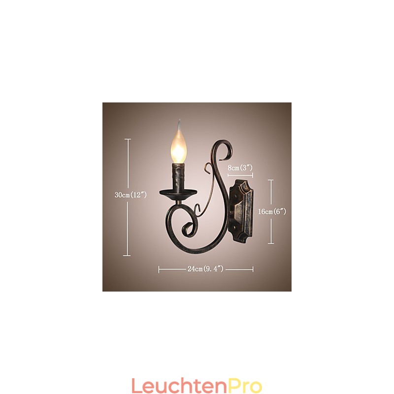 Mini Retro Wand Lampe Flur Metall Kerze Form Wand Lampe Beleuchtung