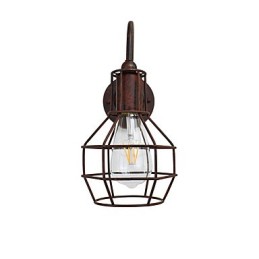 Wandleuchte Wandleuchter Wand Rostfarben Retro Wandlampe