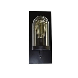 Wandleuchte aus lackiertem Stahl, dumme schwarze amerikanische Kaffeedekoration, Retro-Wandleuchte, Lichtschwertlampe an der Wand