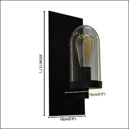 Wandleuchte aus lackiertem Stahl, dumme schwarze amerikanische Kaffeedekoration, Retro-Wandleuchte, Lichtschwertlampe an der Wand