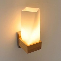 Einfachheit Nordic Holz Kunst Wohnzimmer Korridor Balkon Glas Massivholz Wand Lampe Von Schlafzimmer Die Kopf EINES Bettes