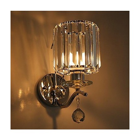Moderne zeitgenössische galvanisierte Kristall-Wandleuchter mit Uplight-Funktion Moderne zeitgenössische galvanisierte Kristall-Wandleuchter mit Uplight-Funktion