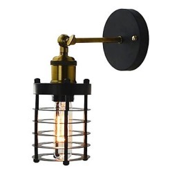 Einfache Vintage-Landhaus-Retro-Malerei-Funktion für Mini-Stil Umgebungslicht-Wandleuchten