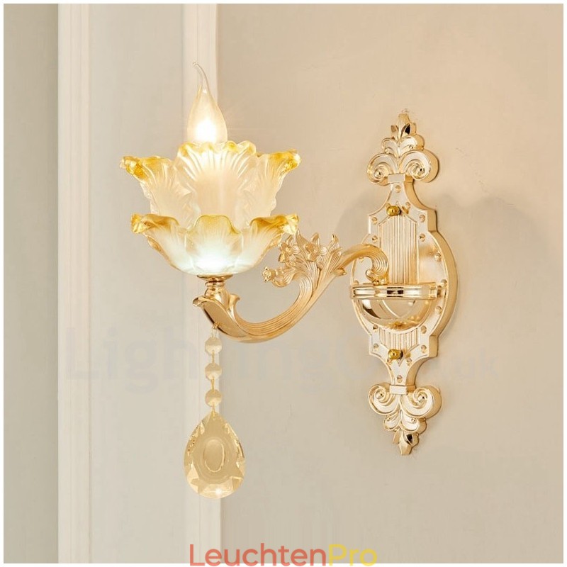 Einzellicht Traditionelles Klassisches Wohnzimmer Esszimmer Schlafzimmer Metall Luxus Wandleuchten für den Innenbereich