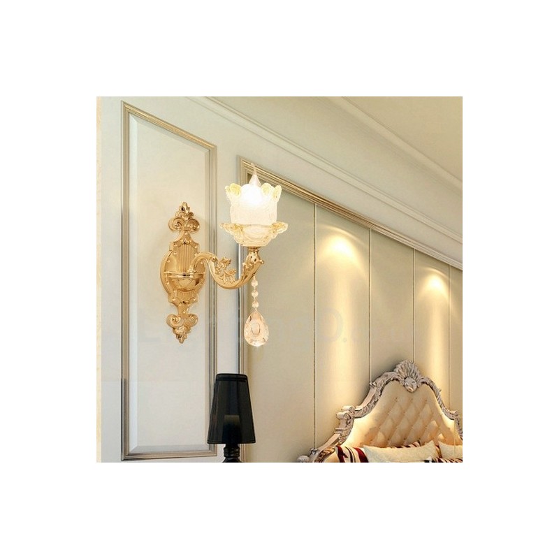 Einzellicht Traditionelles Klassisches Wohnzimmer Esszimmer Schlafzimmer Metall Luxus Wandleuchten für den Innenbereich