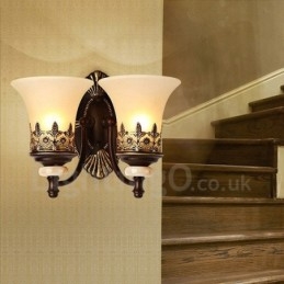 2 Licht Traditionelle Klassische Wohnzimmer Esszimmer Bett Zimmer Metall Innen Wandleuchten