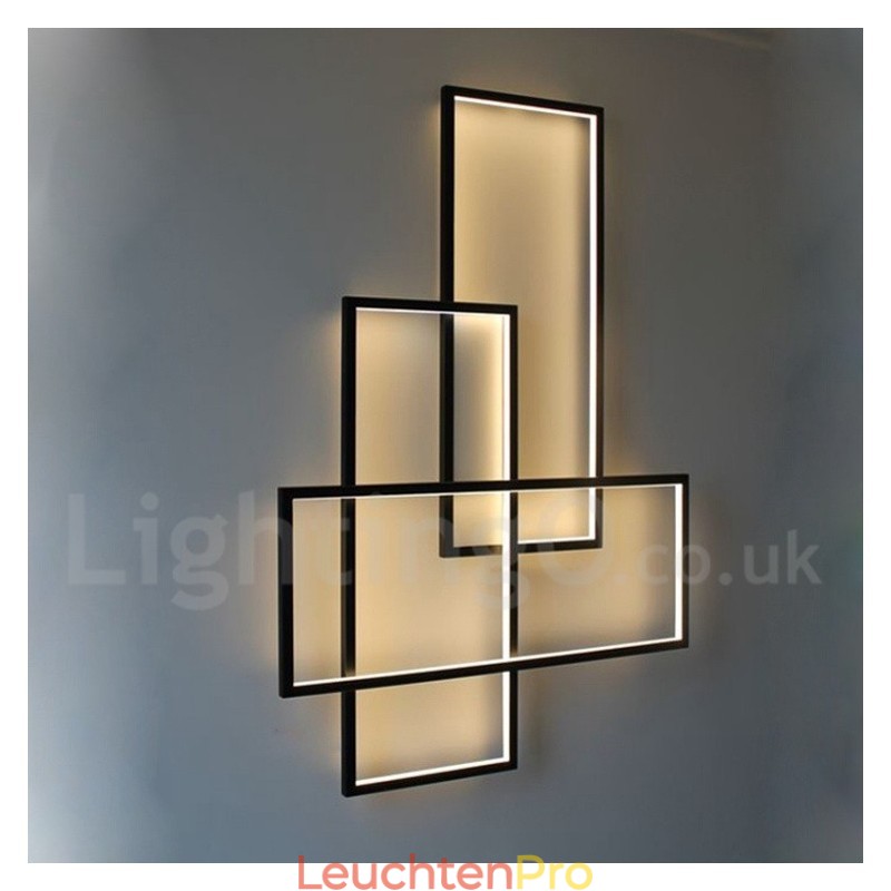 Moderne Deckenleuchte mit zeitgenössischer Aluminium-Malerei, bündige Wandleuchte mit Fernbedienungsdimmer für Wohnzimmer, Schlafzimmer