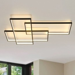 Moderne Deckenleuchte mit zeitgenössischer Aluminium-Malerei, bündige Wandleuchte mit Fernbedienungsdimmer für Wohnzimmer, Schlafzimmer