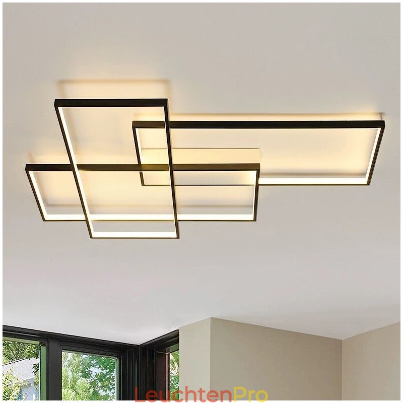 Moderne Deckenleuchte mit zeitgenössischer Aluminium-Malerei, bündige Wandleuchte mit Fernbedienungsdimmer für Wohnzimmer, Schlafzimmer
