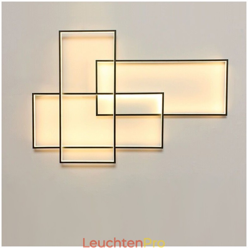 Moderne Deckenleuchte mit zeitgenössischer Aluminium-Malerei, bündige Wandleuchte mit Fernbedienungsdimmer für Wohnzimmer, Schlafzimmer