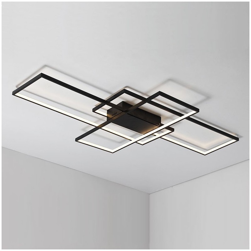 Moderne Deckenleuchte mit zeitgenössischer Aluminium-Malerei, bündige Wandleuchte mit Ferndimmer für Wohnzimmer, Schlafzimmer, kann auch als Wandleuchte verwendet werden