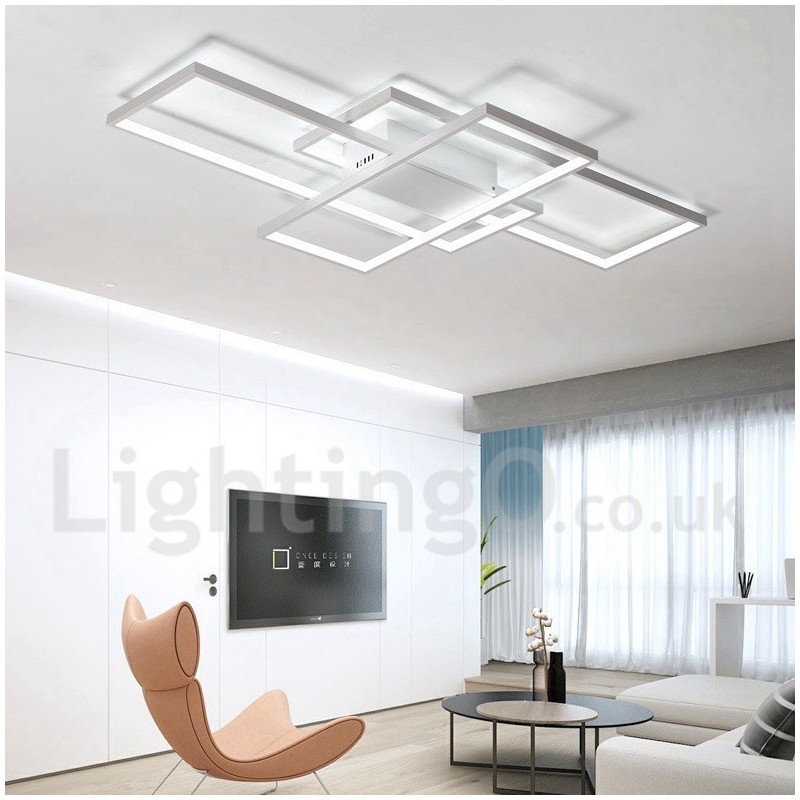 Moderne Deckenleuchte mit zeitgenössischer Aluminium-Malerei, bündige Wandleuchte mit Ferndimmer für Wohnzimmer, Schlafzimmer, kann auch als Wandleuchte verwendet werden