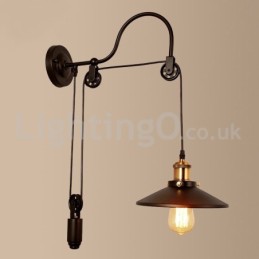 Retro Unterputz Wandleuchten Gang Bar Cafe Schlafzimmer Studie Loft Pulley Wandleuchte
