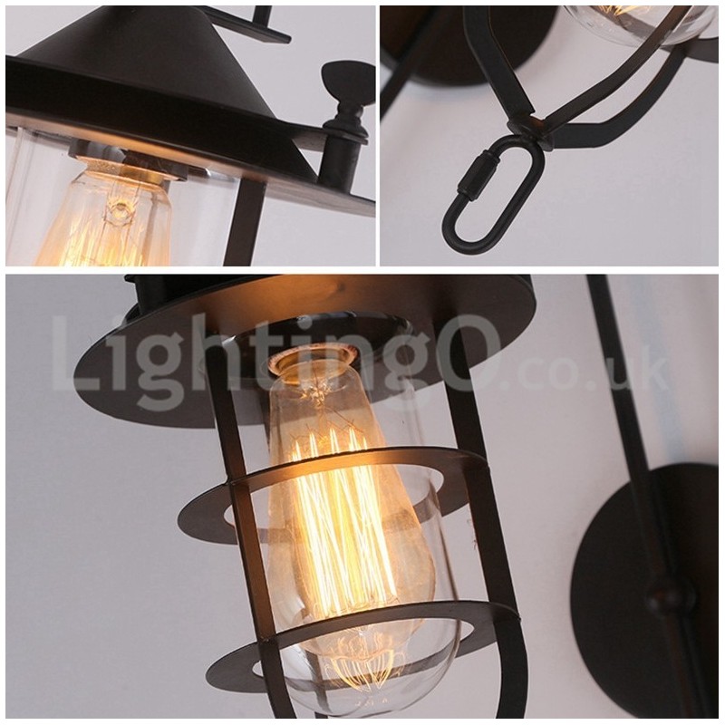 Retro Dock Wand Lampe Schwarz Wharf Wand Lichter Dock Wandleuchte Restaurant Wohnzimmer Cafe Bar Kleidung Shop