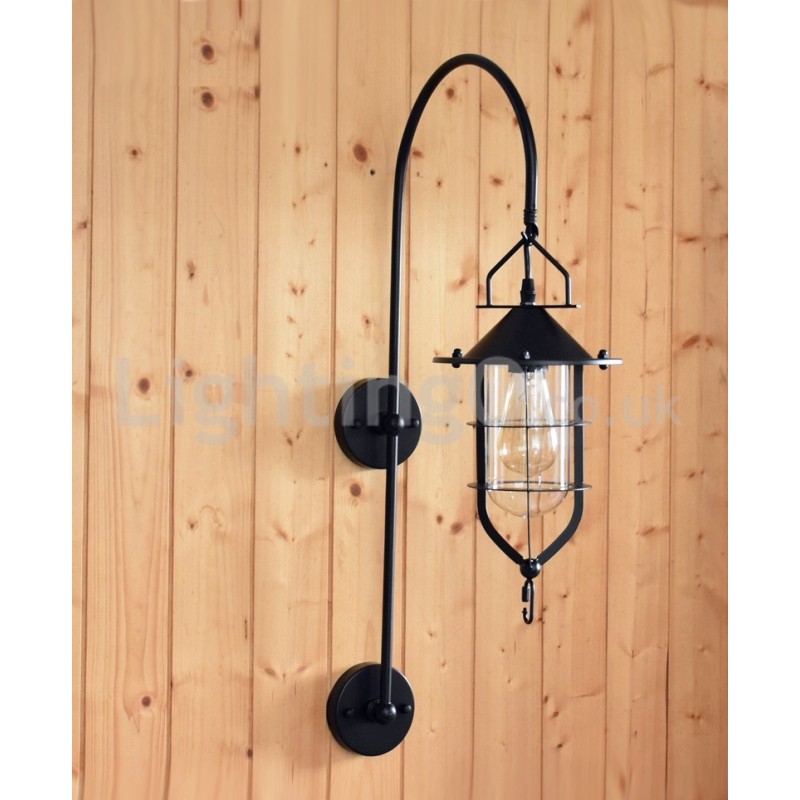 Retro Dock Wand Lampe Schwarz Wharf Wand Lichter Dock Wandleuchte Restaurant Wohnzimmer Cafe Bar Kleidung Shop